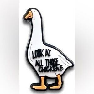 FRIENDS Goose Shoe Charm for Crocs Shoes Bags - Look at all Those Chickens! New!